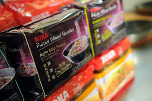 Koka Purple Wheat Noodles, Aglio Olio flavour x 2 packs