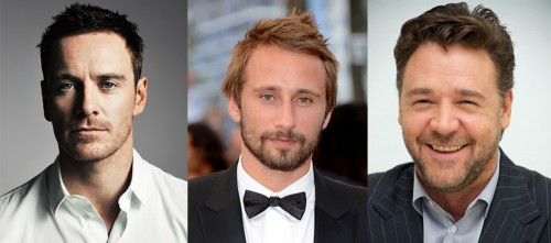 Michael Fassbender, Matthias Schoenaerts, and Russell Crowe